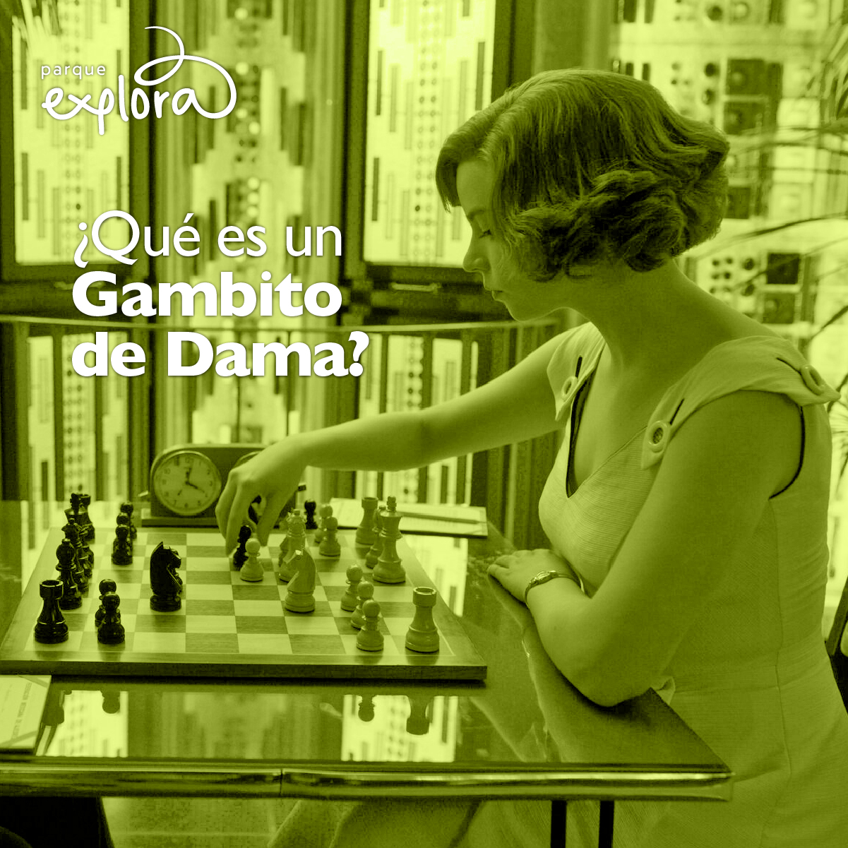 Tablero de ajedrez mostrando el Gambito de Dama