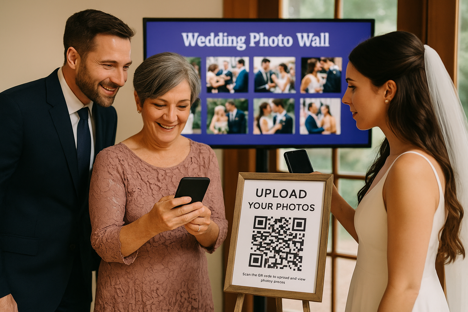 Why You Should Combine a Wedding Photographer with a QR Code Wall
