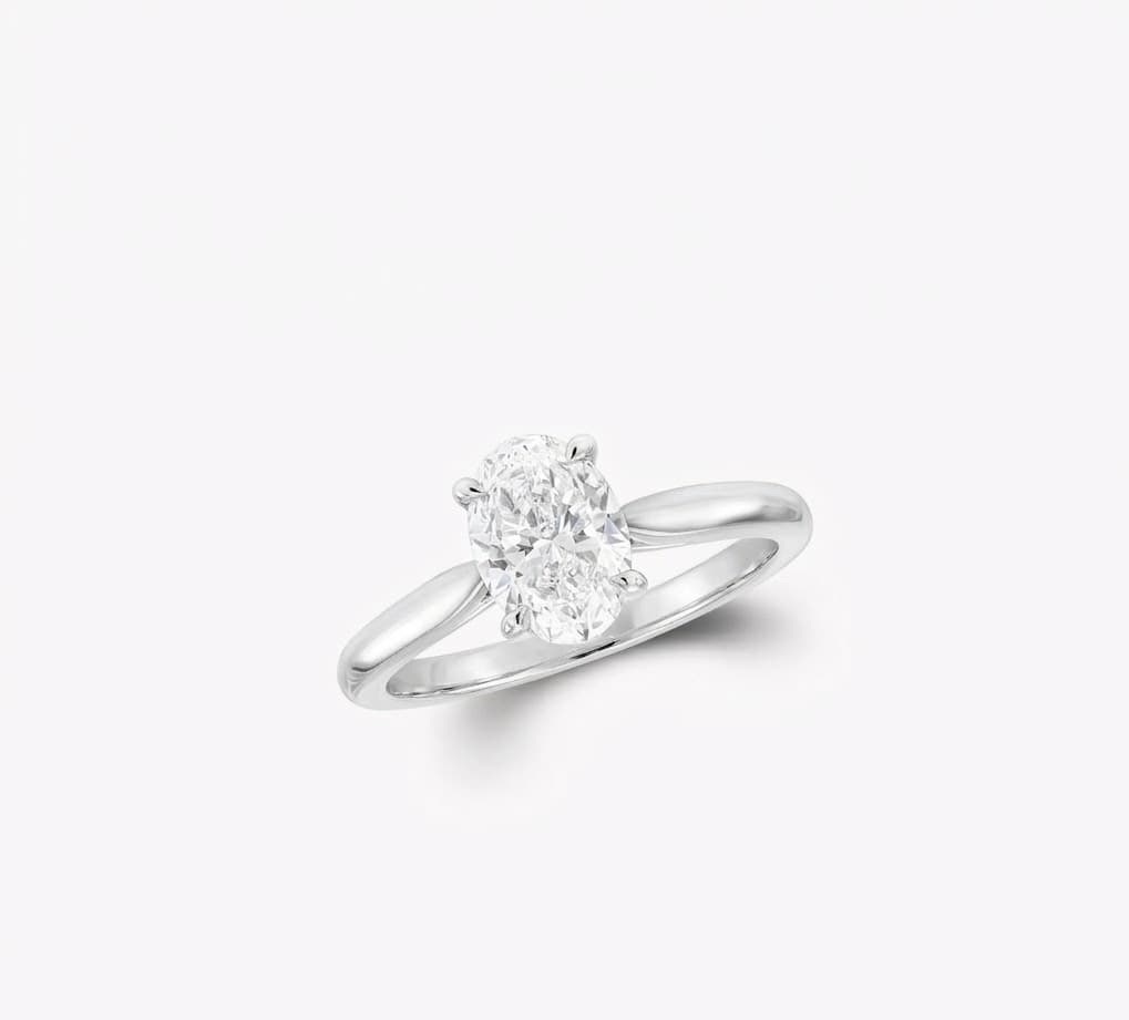 MEORA OVAL Diamond Engagement Ring DE/VS1 18K