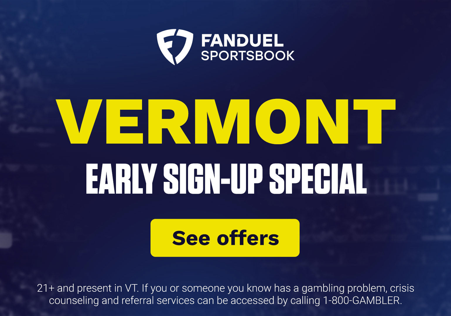 FanDuel Vermont Exclusive Promo Code for $300 Pre-Launch Offer