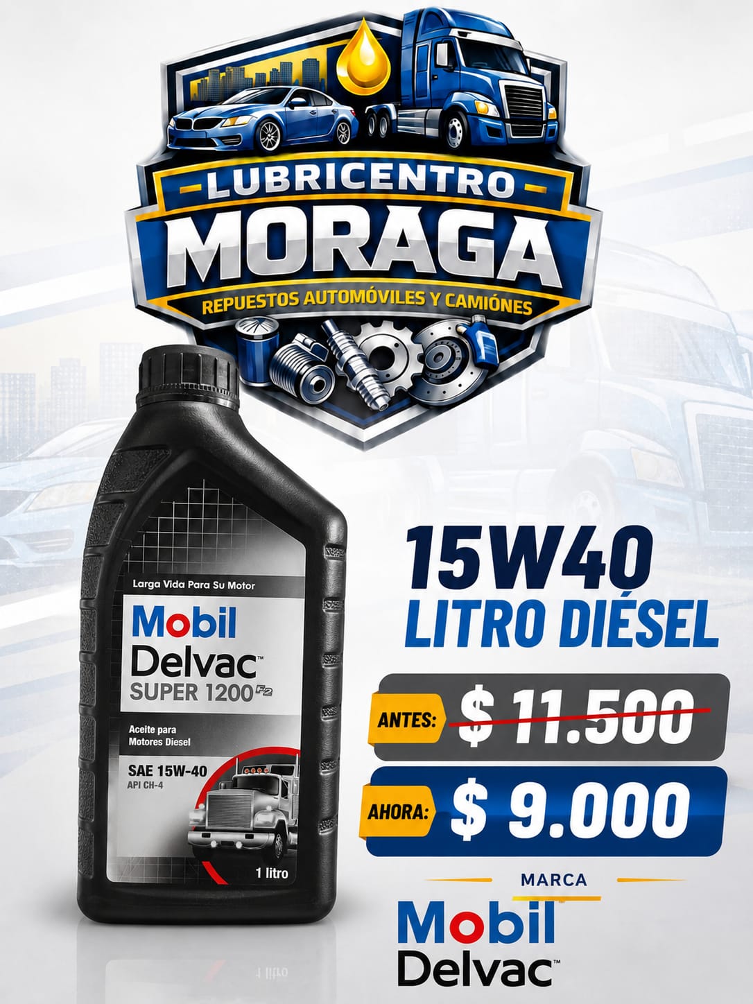 OFERTA 15W 40 DELVAC MOBIL 