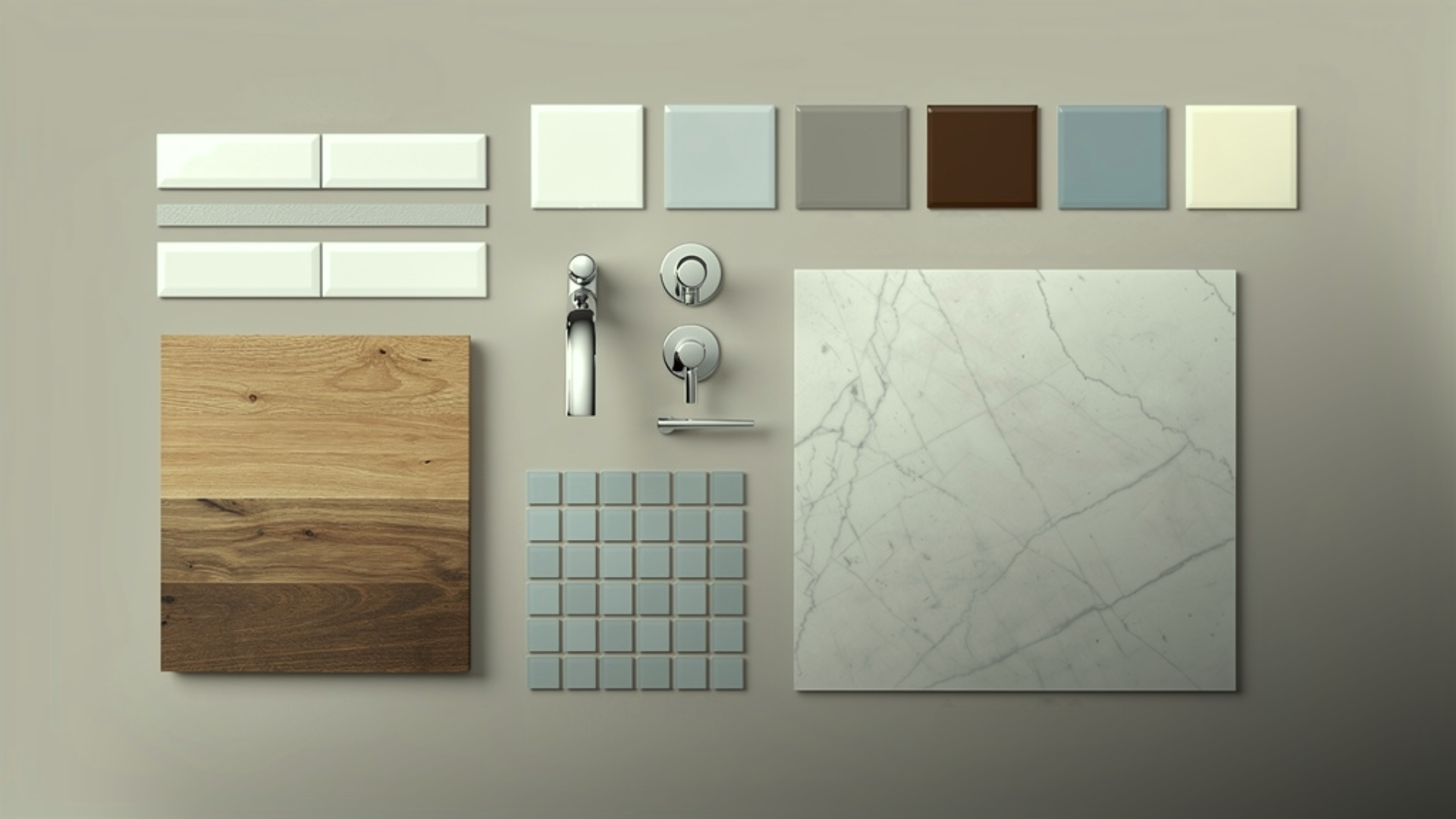 Paleta de cores para banheiro pequeno