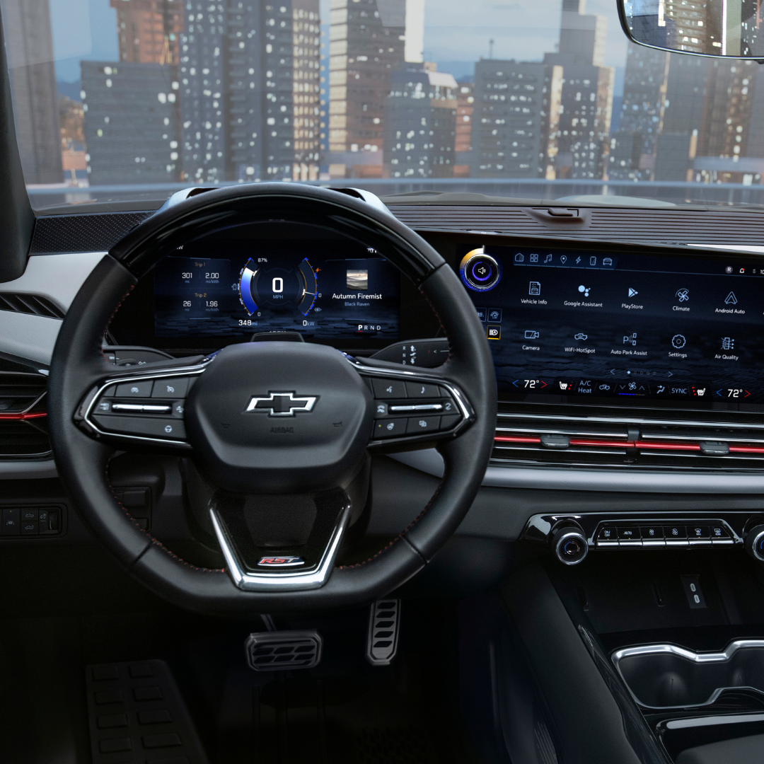 Steering wheel with Chevrolet logo