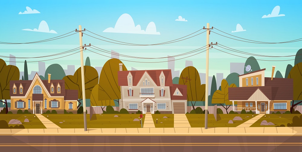 illustration of a neighborhood