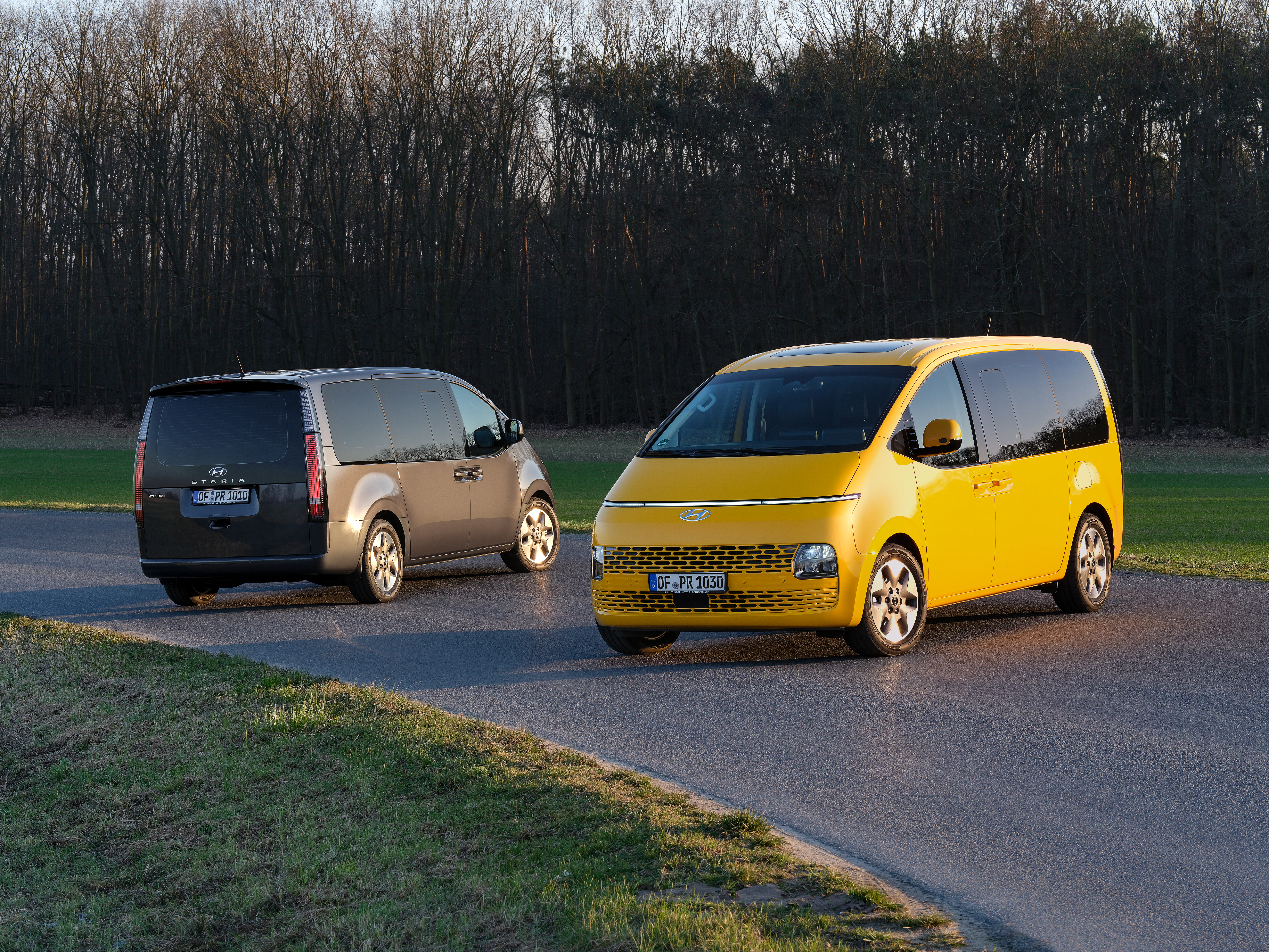 Zwei Hyundai Staria.
