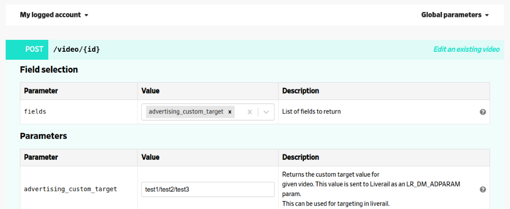 How to customize request with the "ads_params” parameter
