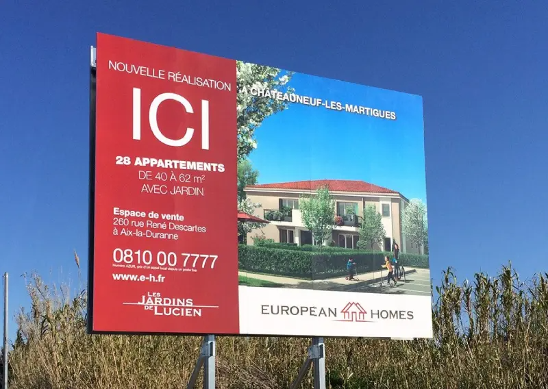 Panneau immobilier grand format chez 123imprim