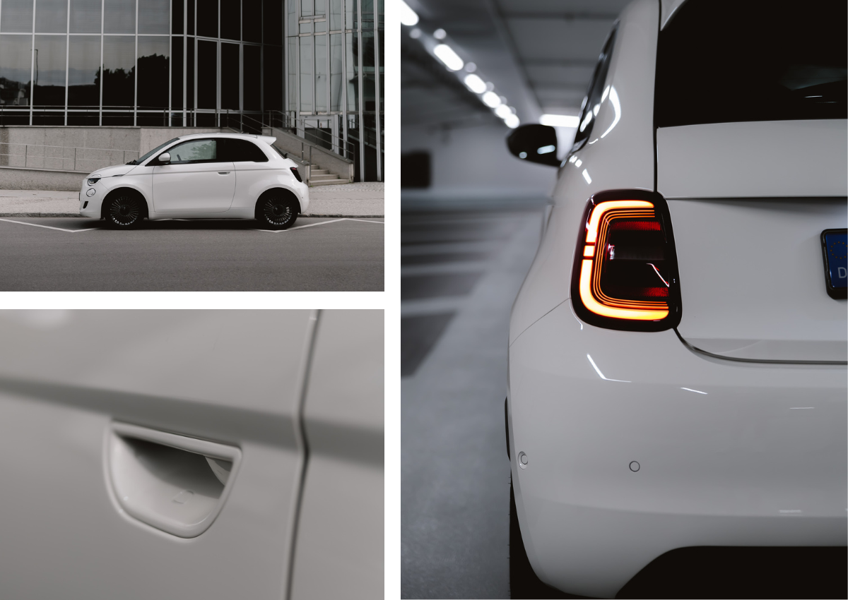 Das Exterieur des Fiat 500.