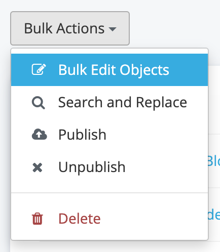 Bulk Edit Dropdown