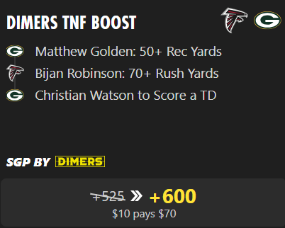 packers falcons parlay