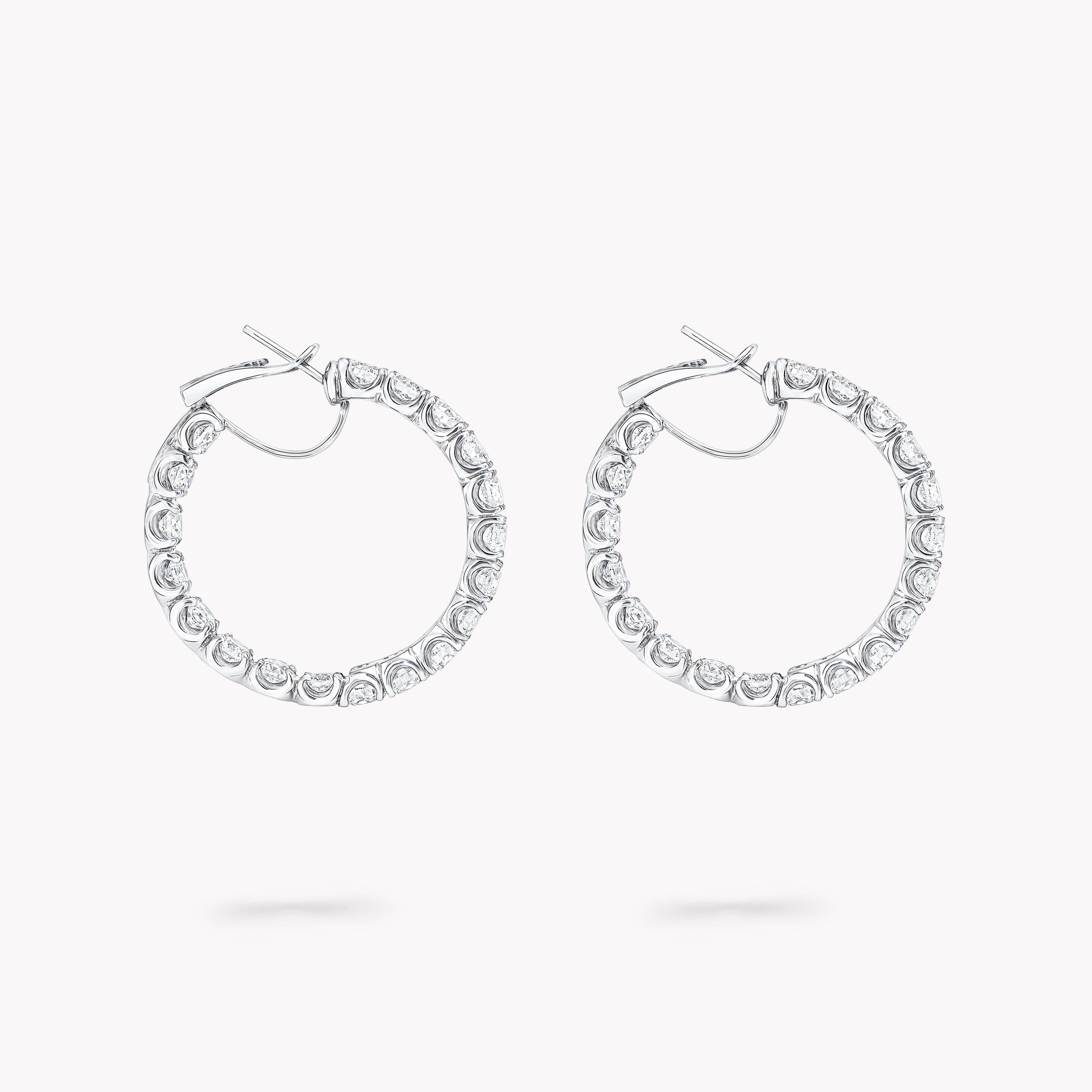 MEORA Round Diamond Hoop Earrings Pair DE/VS 18k