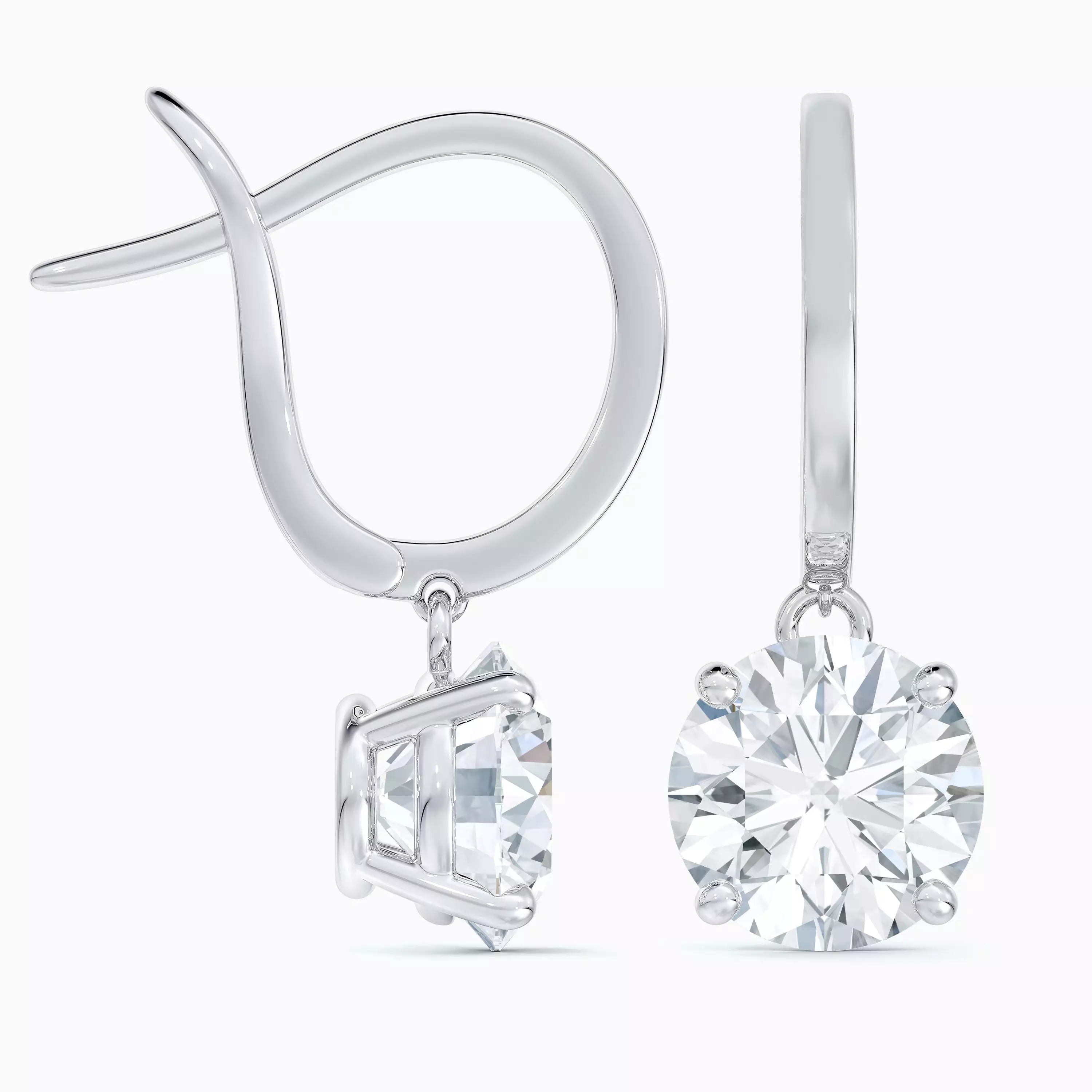 MEORA Classic Round Diamond Sleepers Pair DE/VS 18k