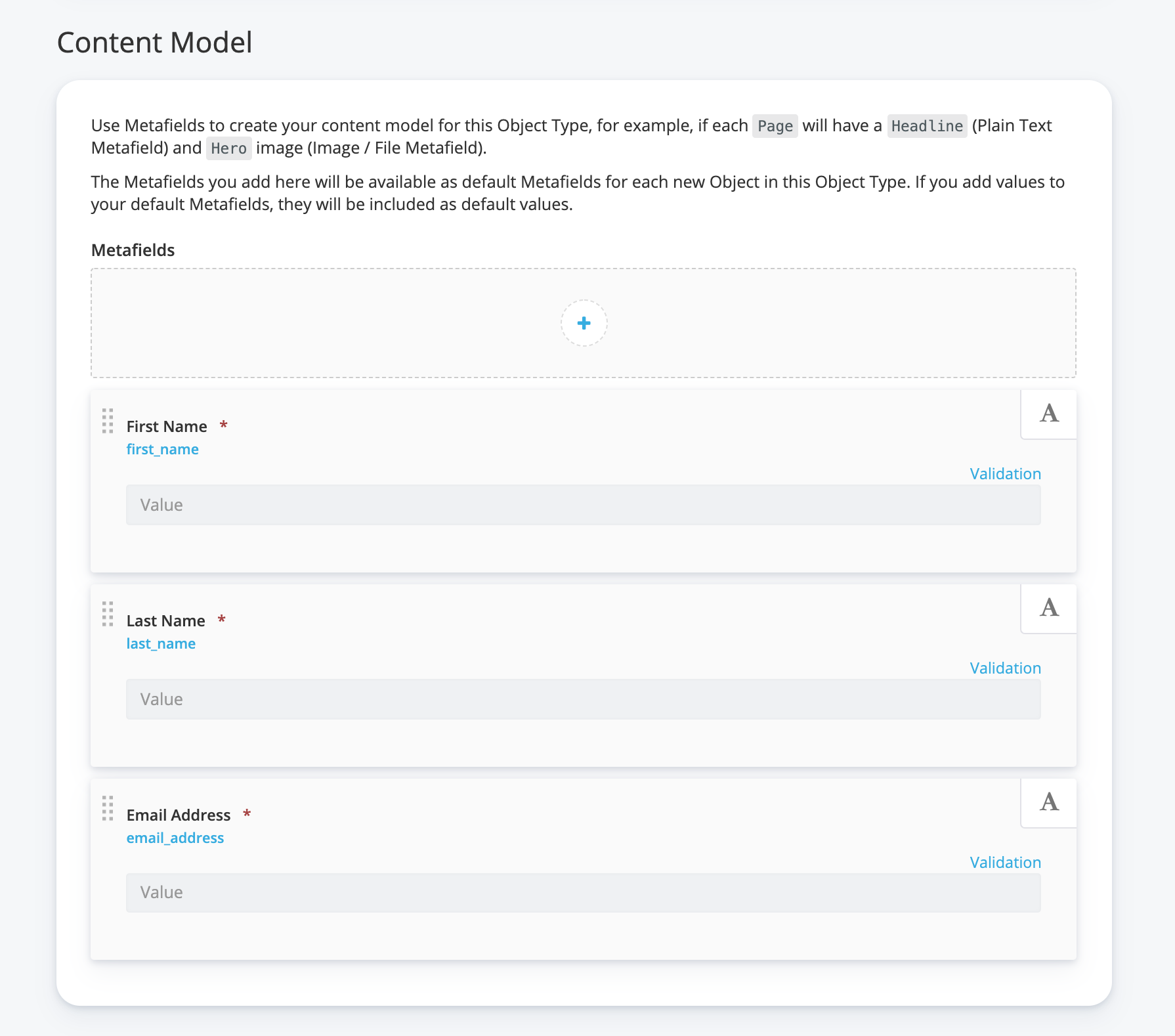 Here we'll add a few more metafields to make sure our landing page collects all the information marketing team members may need.