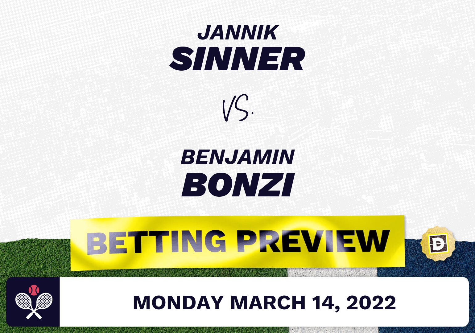 Jannik Sinner Vs Benjamin Bonzi Predictions Mar 14 2022