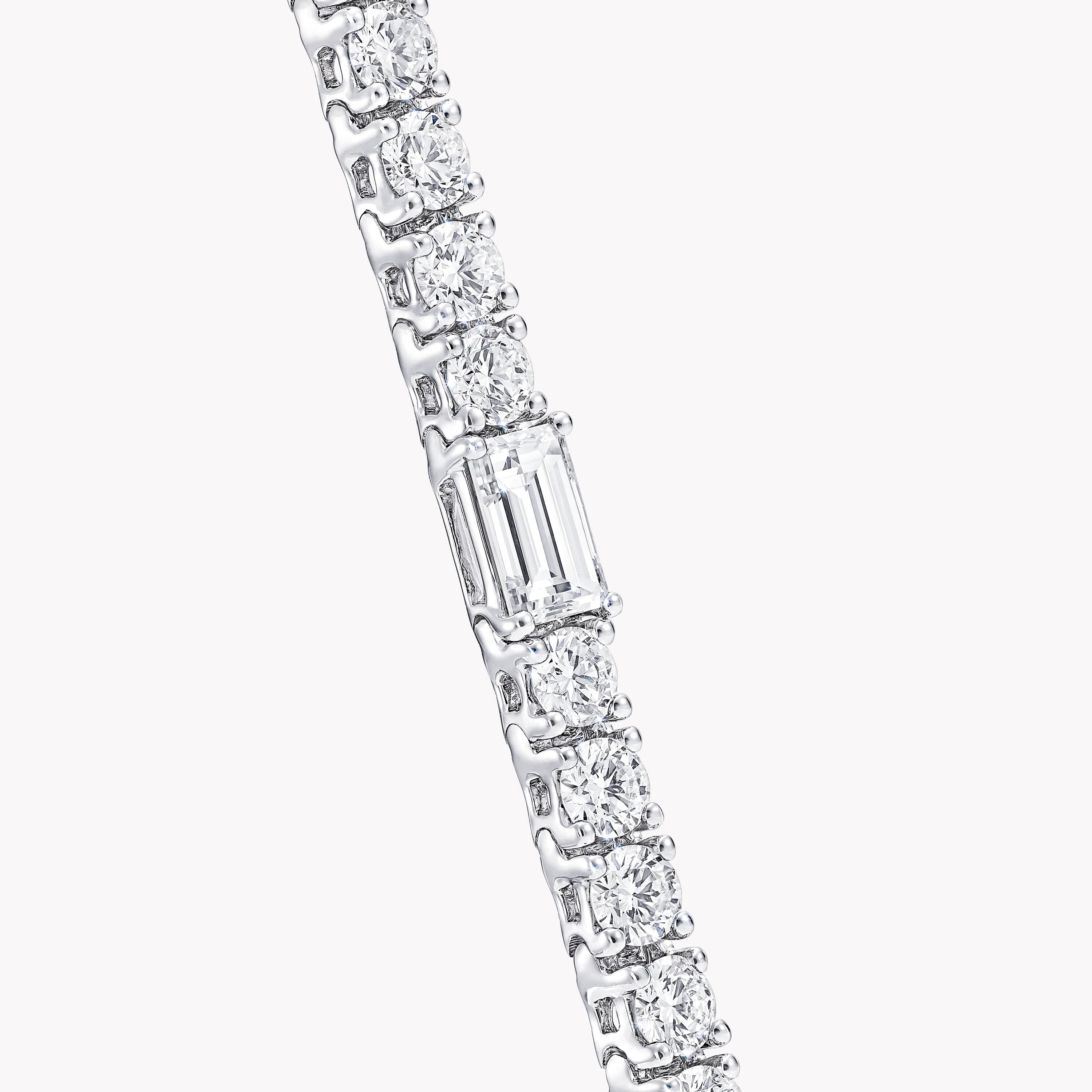 MEORA Round and Emerald Cut Diamond Bracelet