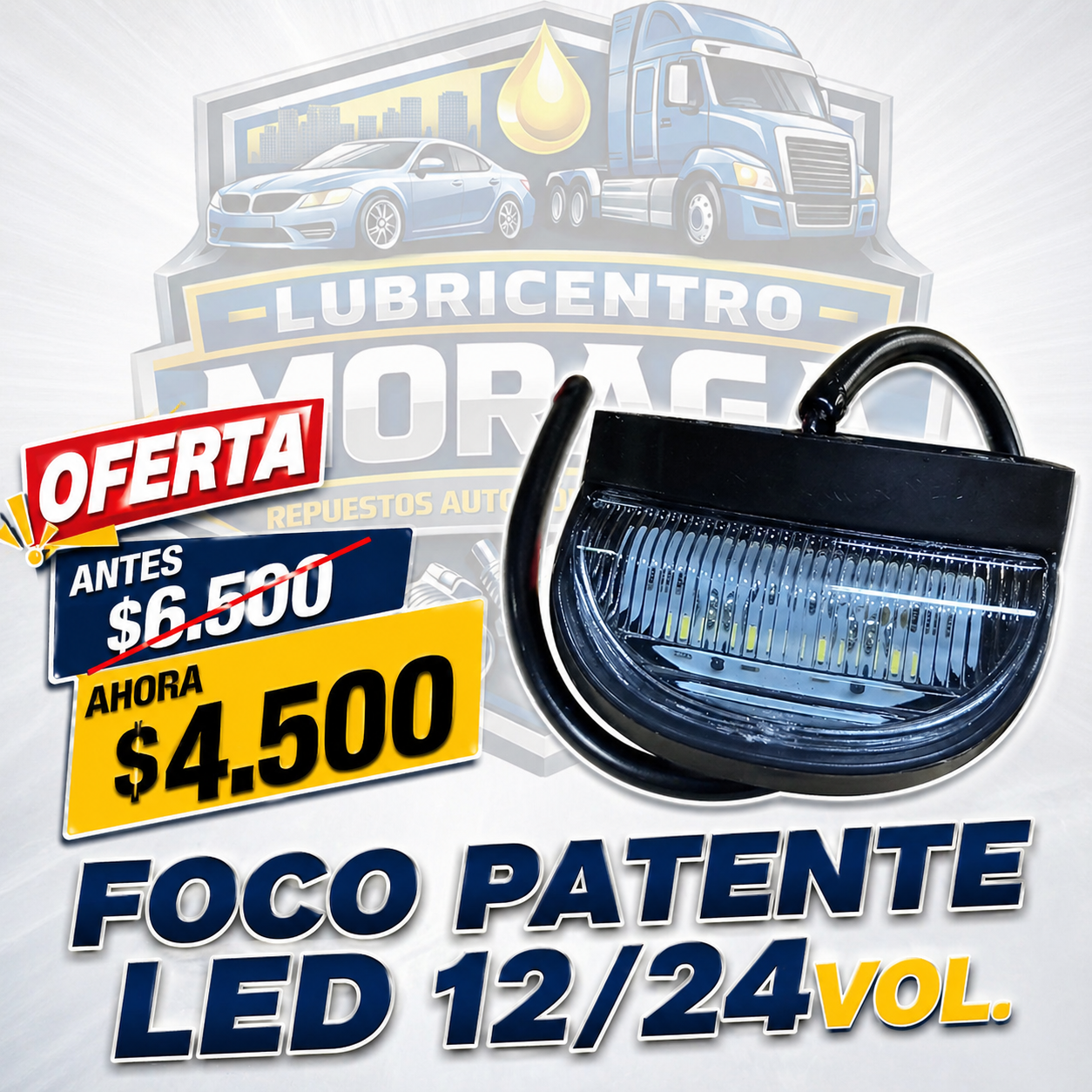 FOCO PATENTE LED 12 24
