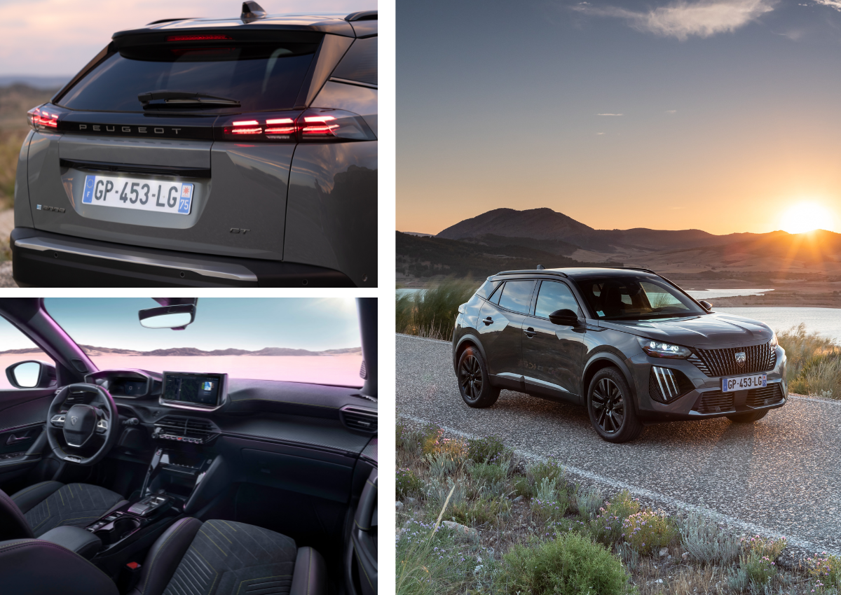 Das Interieur und Exterieur des Peugeot 2008.