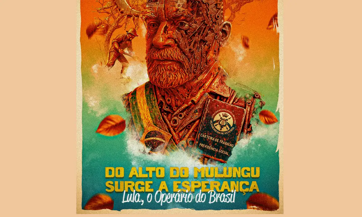 Acadêmicos de Niterói/Divulgação Brasília (DF), 02/08/2025 - Logo da matéria da Acadêmicos de Niterói com enredo do Lula.Arte Acadêmicos de Niterói/Divulgação