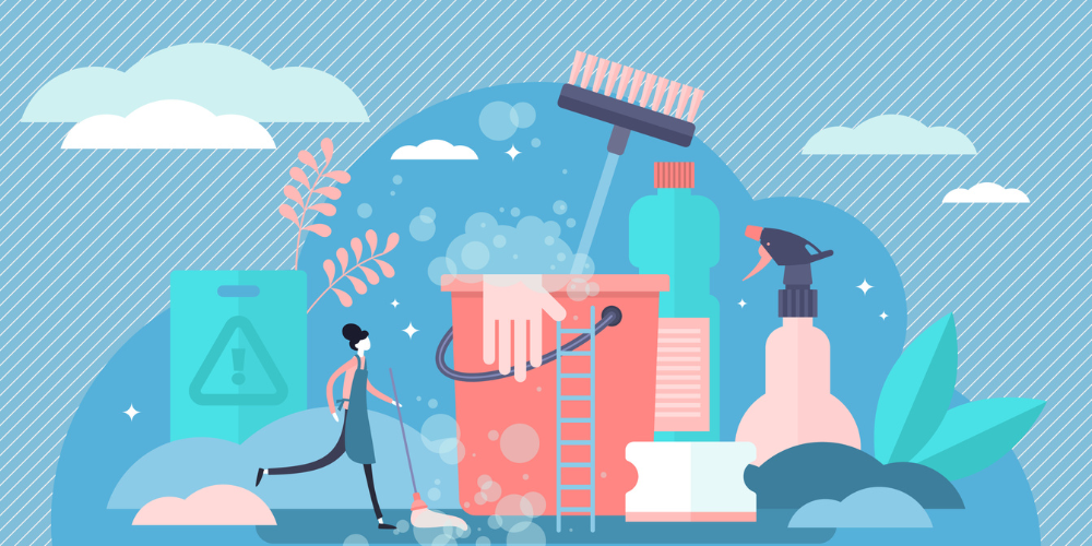 illustration of cleaning