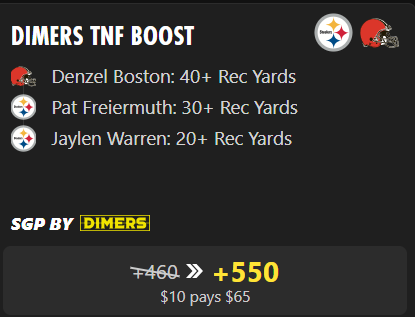 browns steelers parlay