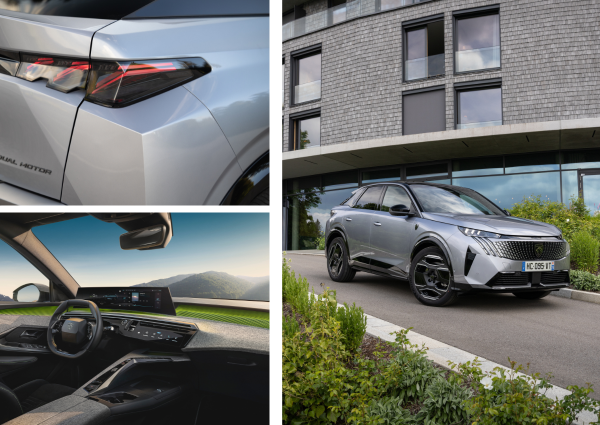 Das Interieur und Exterieur des Peugeot 3008.