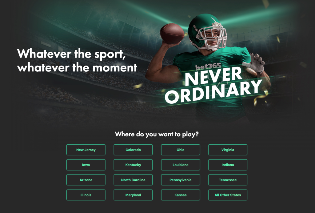 Bet365 Promo Links and Legal States.